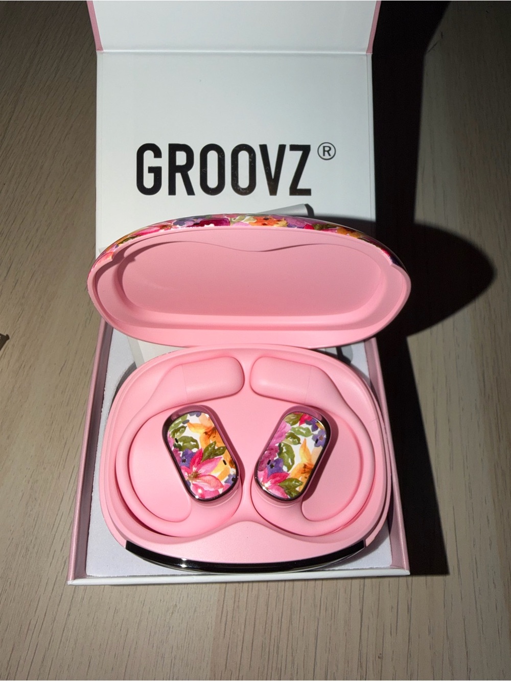 Never Used Pink Floral True Wireless Earbuds